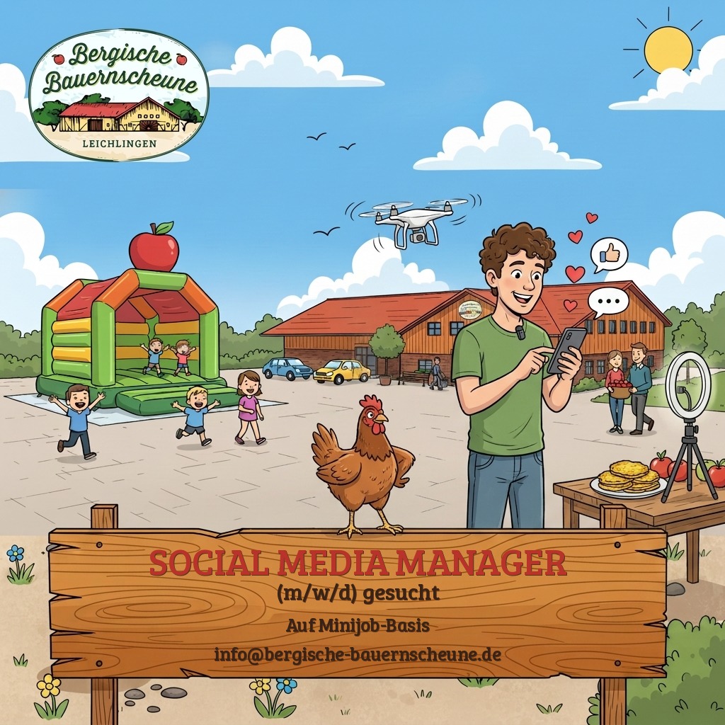 Social Media Manager (m/w/d) gesucht – Bergische Bauernscheune